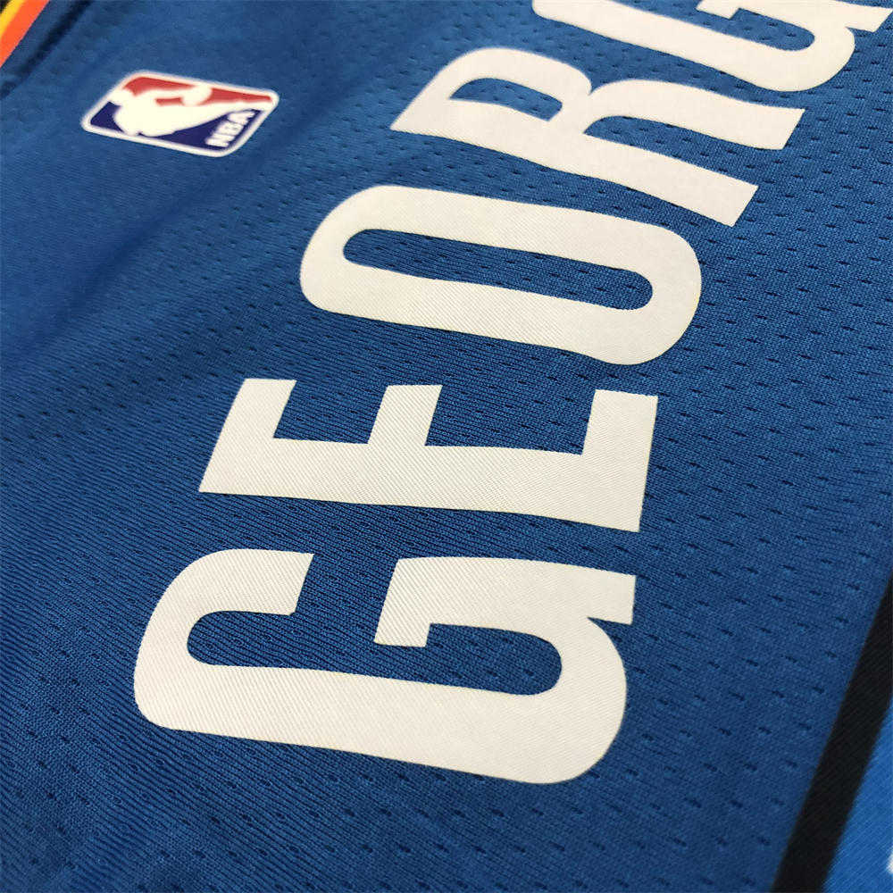 NBA Oklahoma City Thunder V-Neck Blue Jersey GEORGE#13 S-XXL