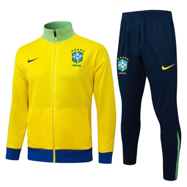 2026 Brazil Yellow Jacket Training Suit Set