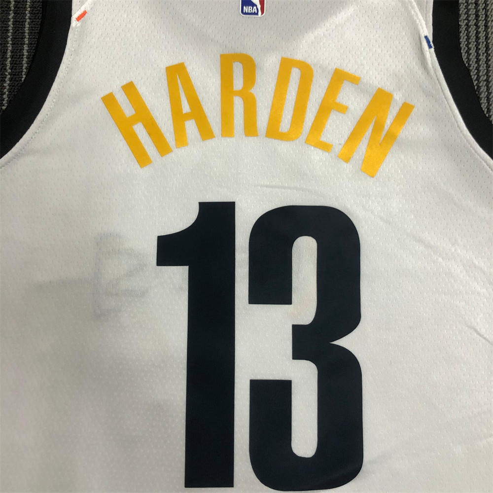 NBA Brooklyn Nets V-Neck White Jersey HARDEN#13 S-XXL