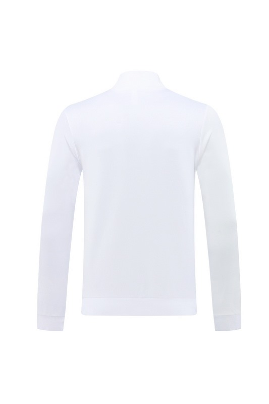 2024 Real Madrid White Jacket Training Suit Set Football Team Shirt Sports Fashion