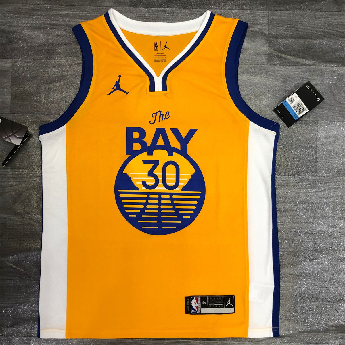 NBA Golden State Warriors V neck Yellow Jersey CURRY#30 S-XXL