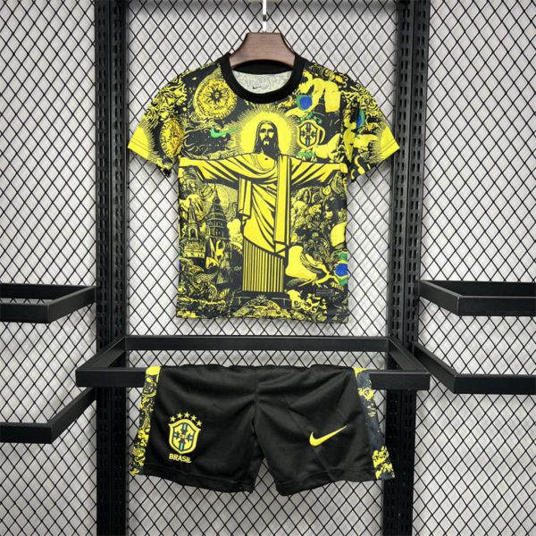 2024/25 Brazil Special Edition Yellow jersey Kid Kits Size 16-28