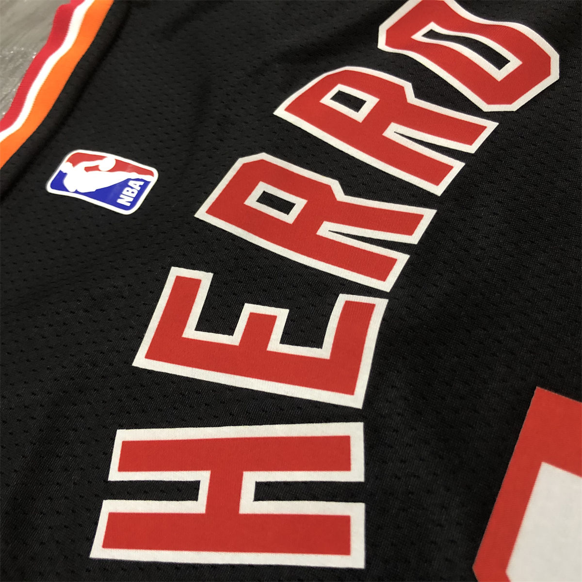 NBA Miami Hearts round neck Black Jersey HERRO#14 S-XXL