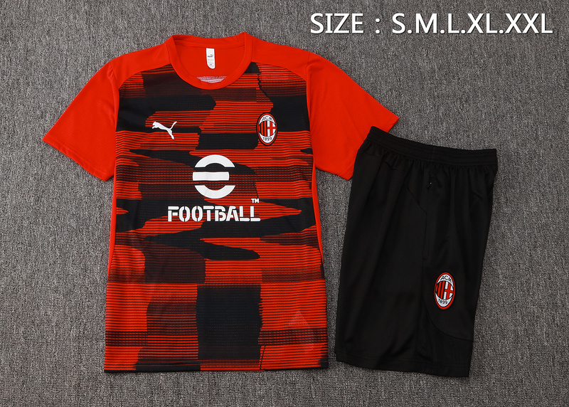 24/25 AC Milan Red Black Training Set Shirt and Shorts
