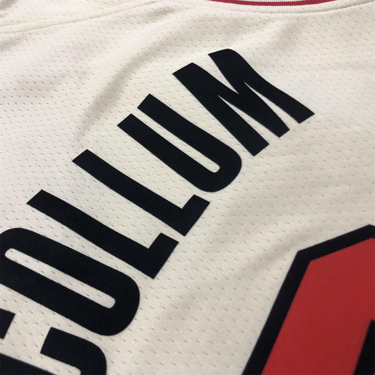 NBA Portland Trail Blazers V-Neck White Jersey McCOLLUM#3 S-XXL