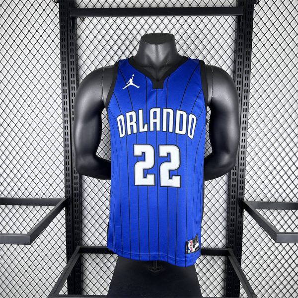NBA Orlando Magic V-Neck Jersey Blue WAGNER#22 S-XXL