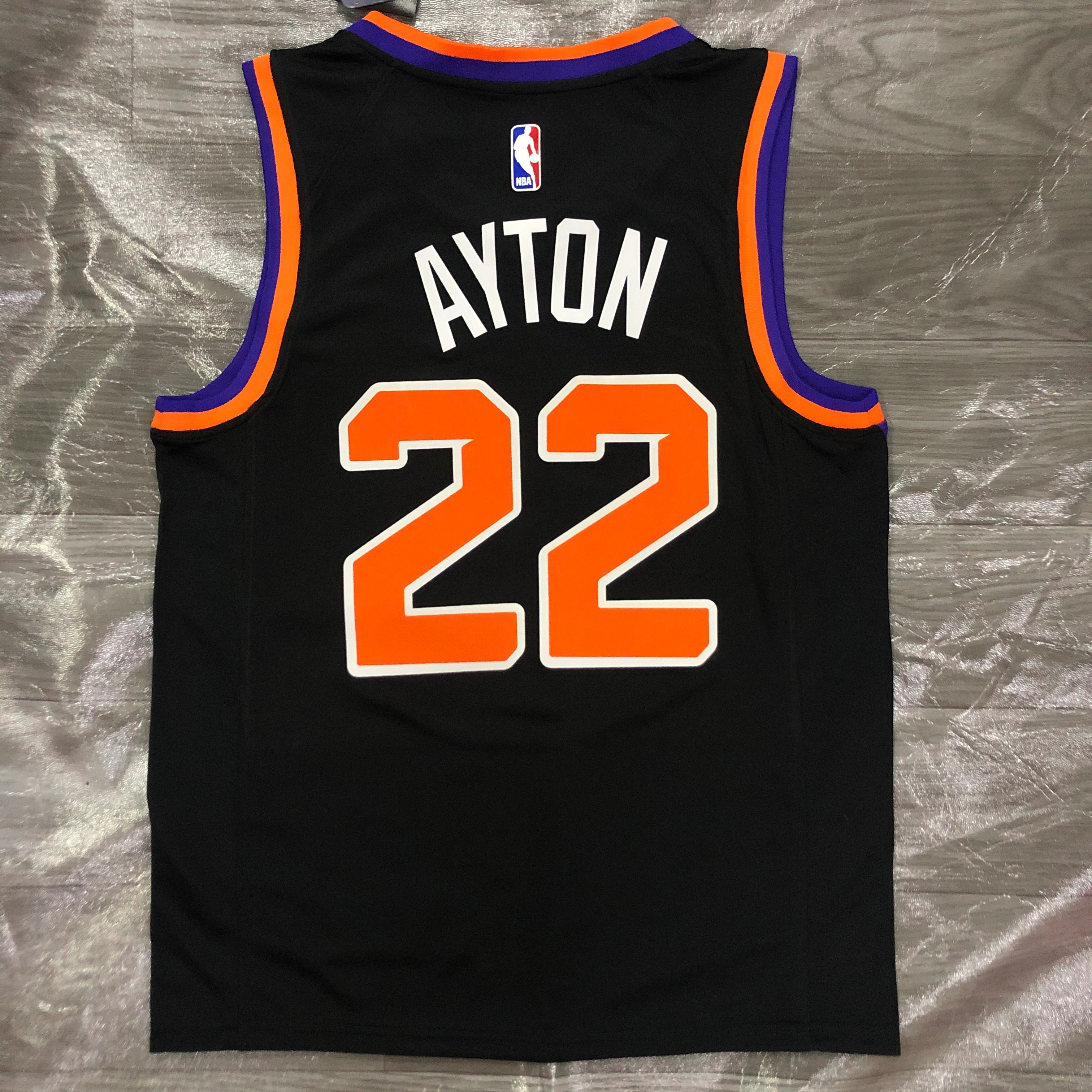 NBA Phoenix Suns V-Neck Black jersey AYTON#22 S-XXL