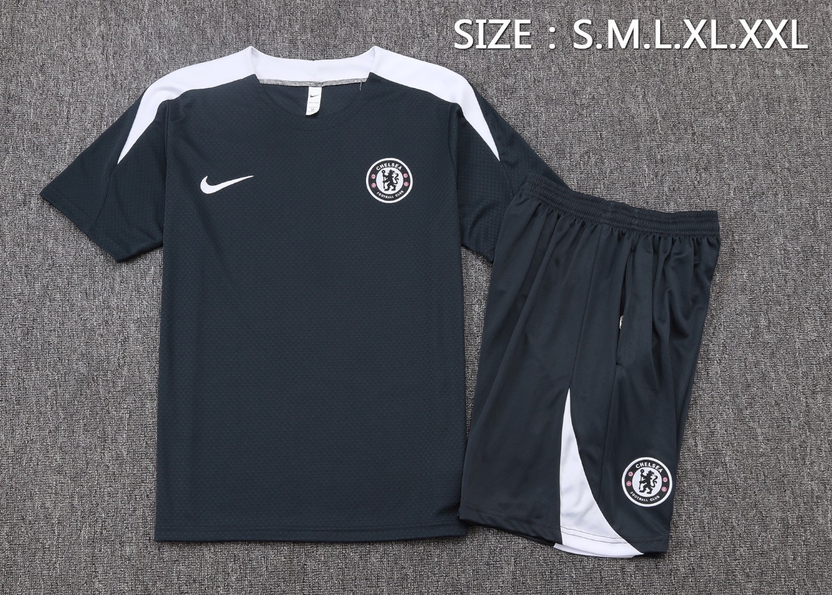 2026 Chelsea Dark gray Training Set Shirt and Shorts