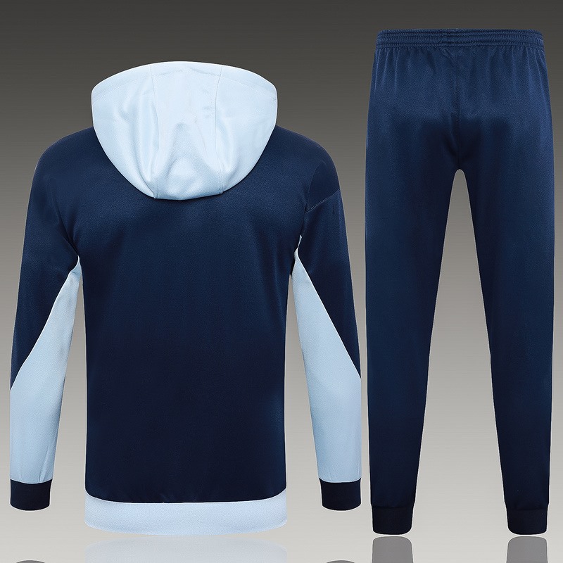 2024 France Sky Blue Hoodie Jacket Kit Set Football Team Shirt Sports Fashion