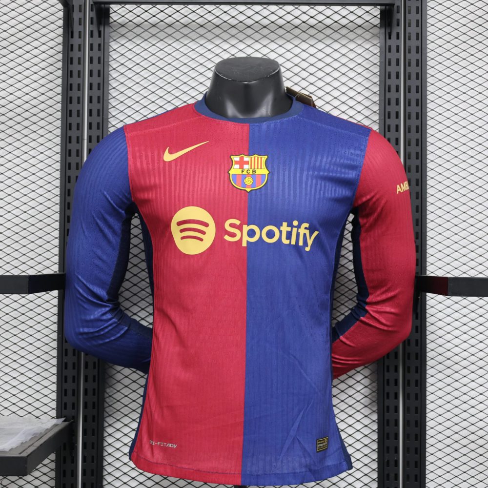 24/25 Barcelona Home Jersey Long Sleeves Player Version