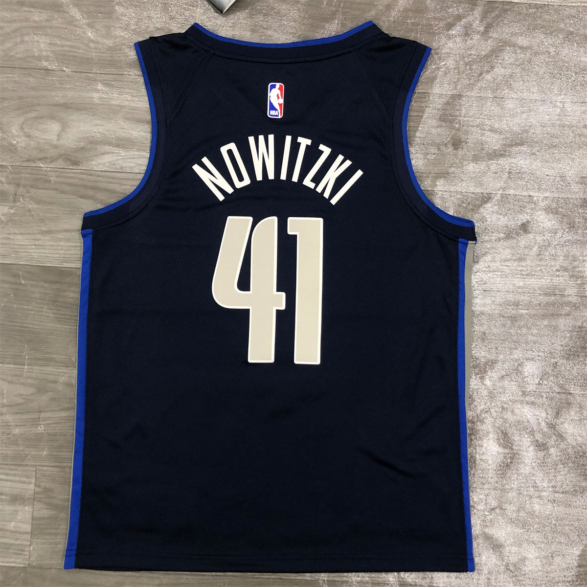 NBA Dallas Mavericks V Neck Snow Mountain Royal Blue Jersey NOWITZKI#41 S-XXL