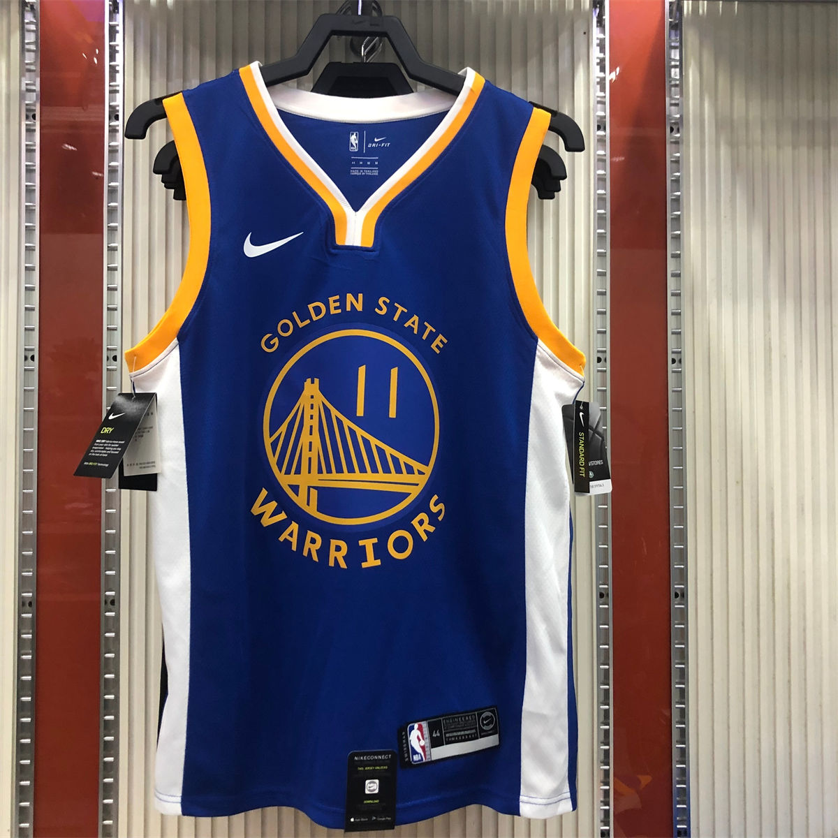 NBA Golden State Warriors V neck Blue Jersey THOMPSON#11 S-XXL