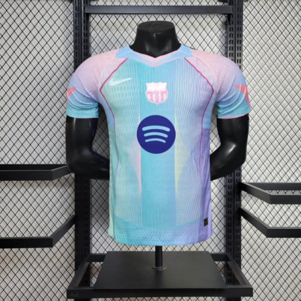 2025/26 Barcelona blue pink special edition jersey Player Version