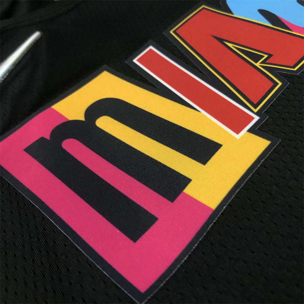 NBA Miami Hearts Round Neck Black 75th Anniversary Jersey ADEBAYO#13 S-XXL