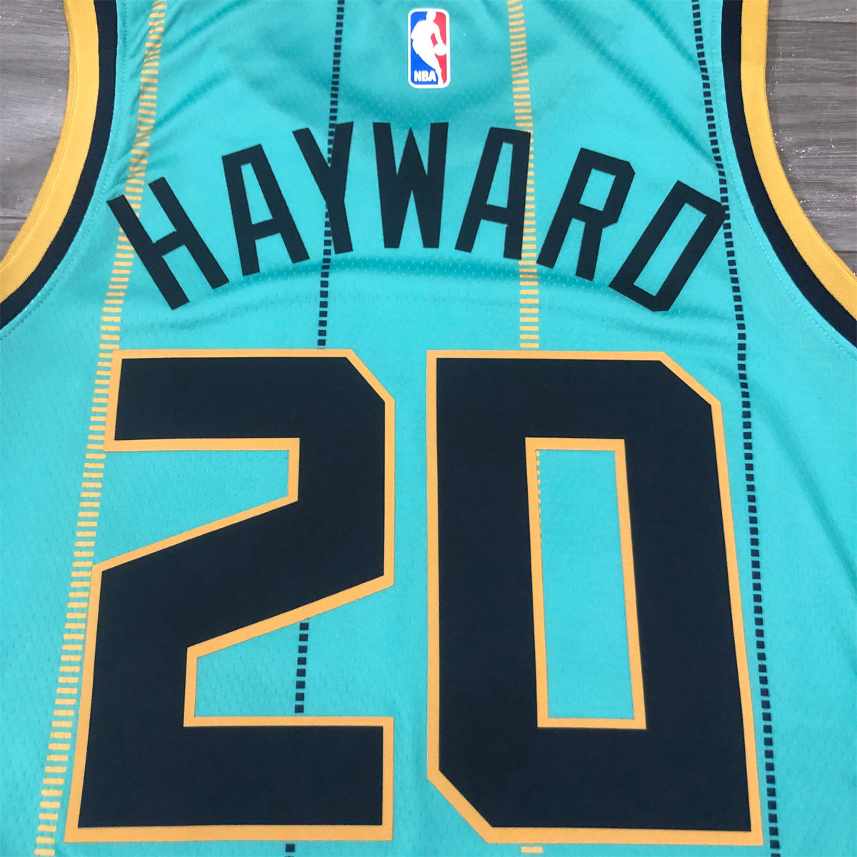 NBA Charlotte Hornets V-Neck Light Green Jersey HAYWARD#20 S-XXL