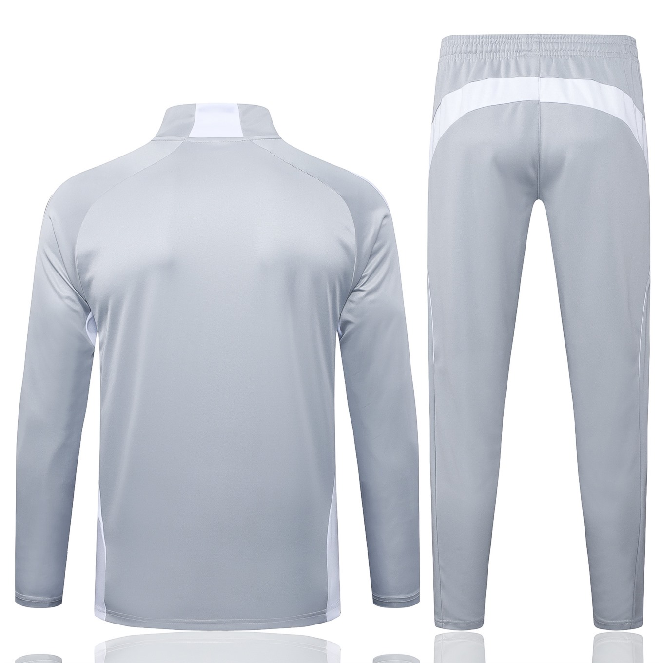 202526 Real Madrid Grey Long-sleeved half-pull training kit Football team kit