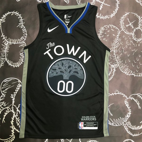 NBA Golden State Warriors V-Neck Black Jersey KUMINGA#00 S-XXL