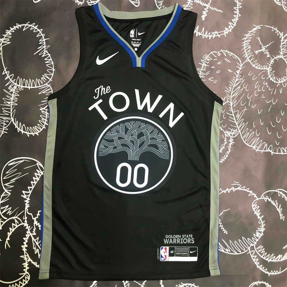 NBA Golden State Warriors V-Neck Black Jersey KUMINGA#00 S-XXL