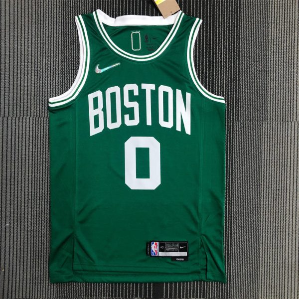 NBA Boston Celtics Round Neck 75th anniversary Green Jersey TATUM#0 S-XXL