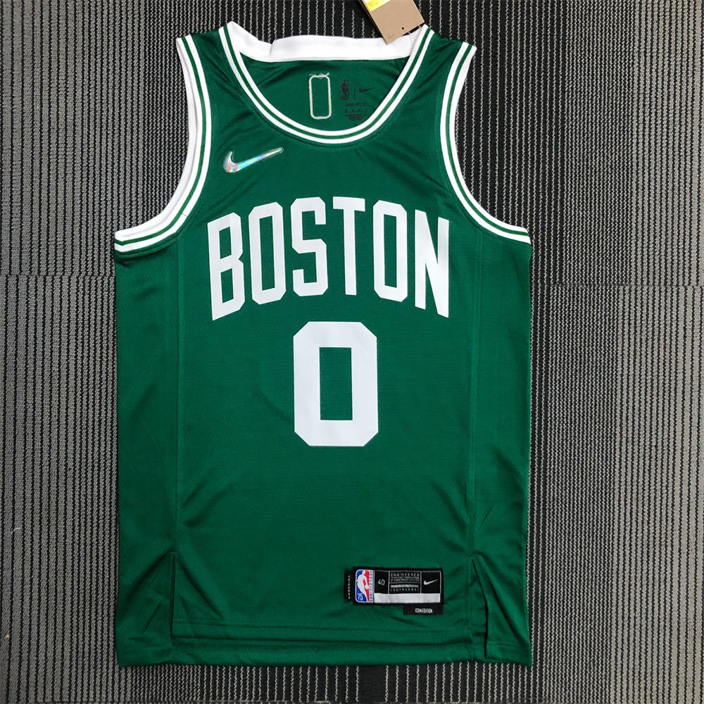 NBA Boston Celtics Round Neck 75th anniversary Green Jersey TATUM#0 S-XXL