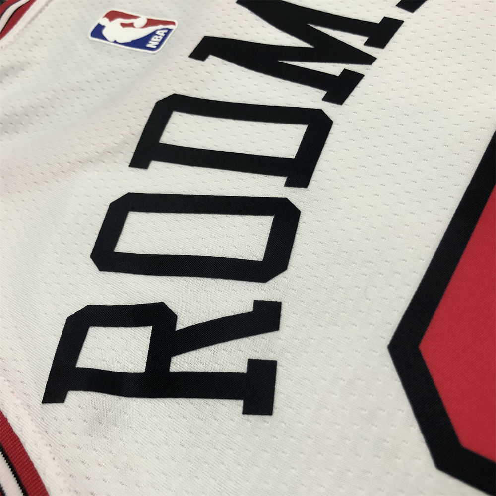 NBA Chicago Bulls Round Neck White Jersey RODMAN#91 S-XXL