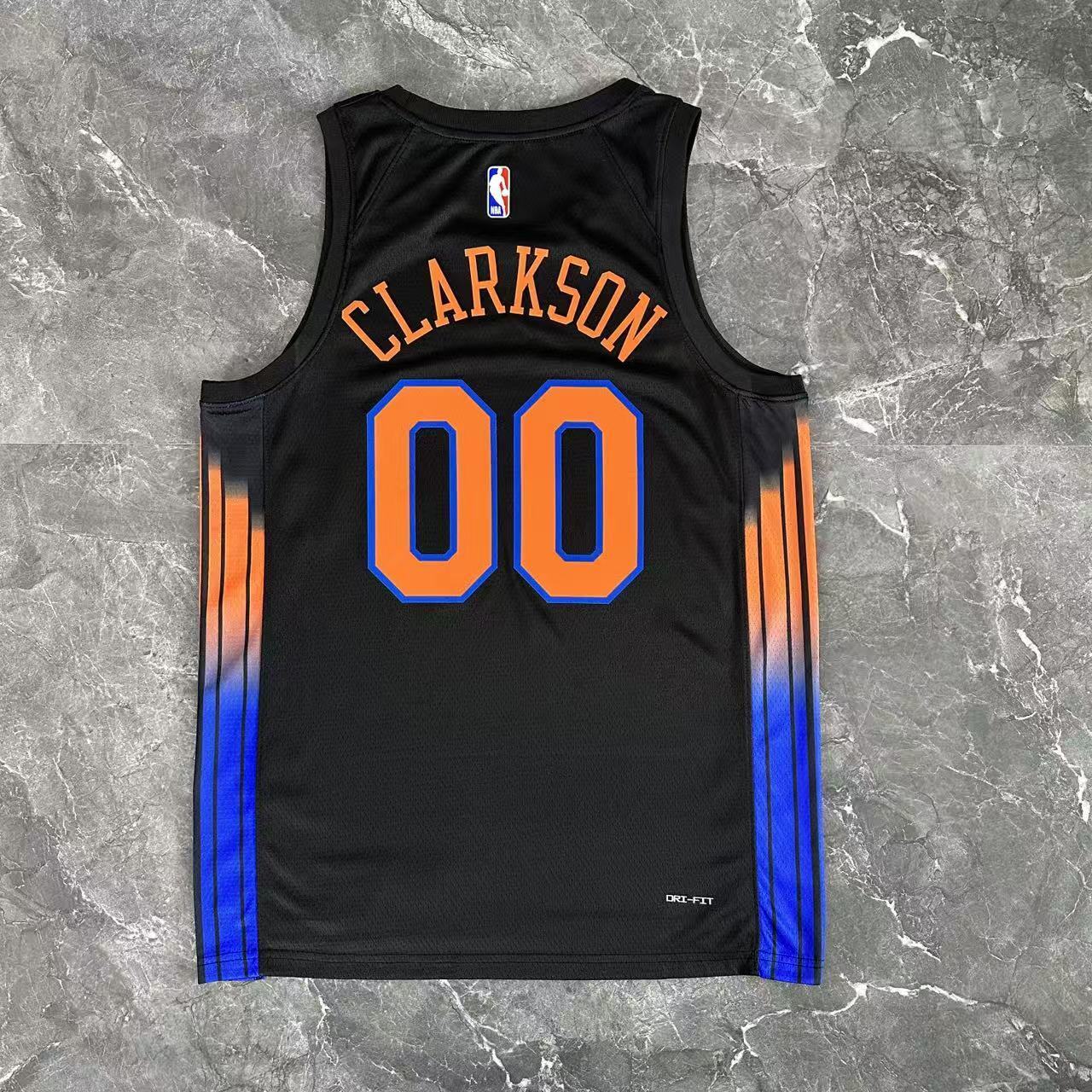 NBA 2026 New York Knicks Black  jersey CLARKSON#00