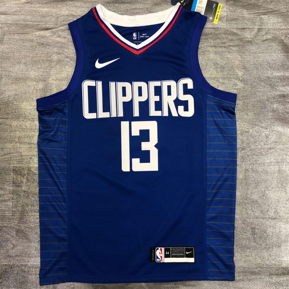 NBA Los Angeles Clippers V neck Blue Jersey GEORGE#13 S-XXL