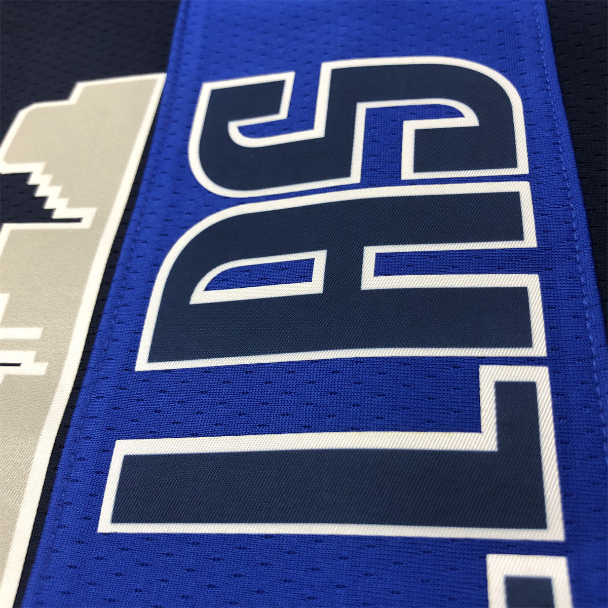 NBA Dallas Mavericks V Neck Snow Mountain Royal Blue Jersey DONCIC#77 S-XXL