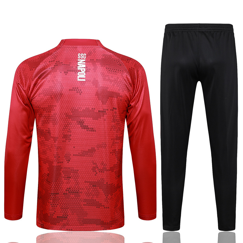 24/25 Naples Red Long-sleeved half-pull training kit Football team kit