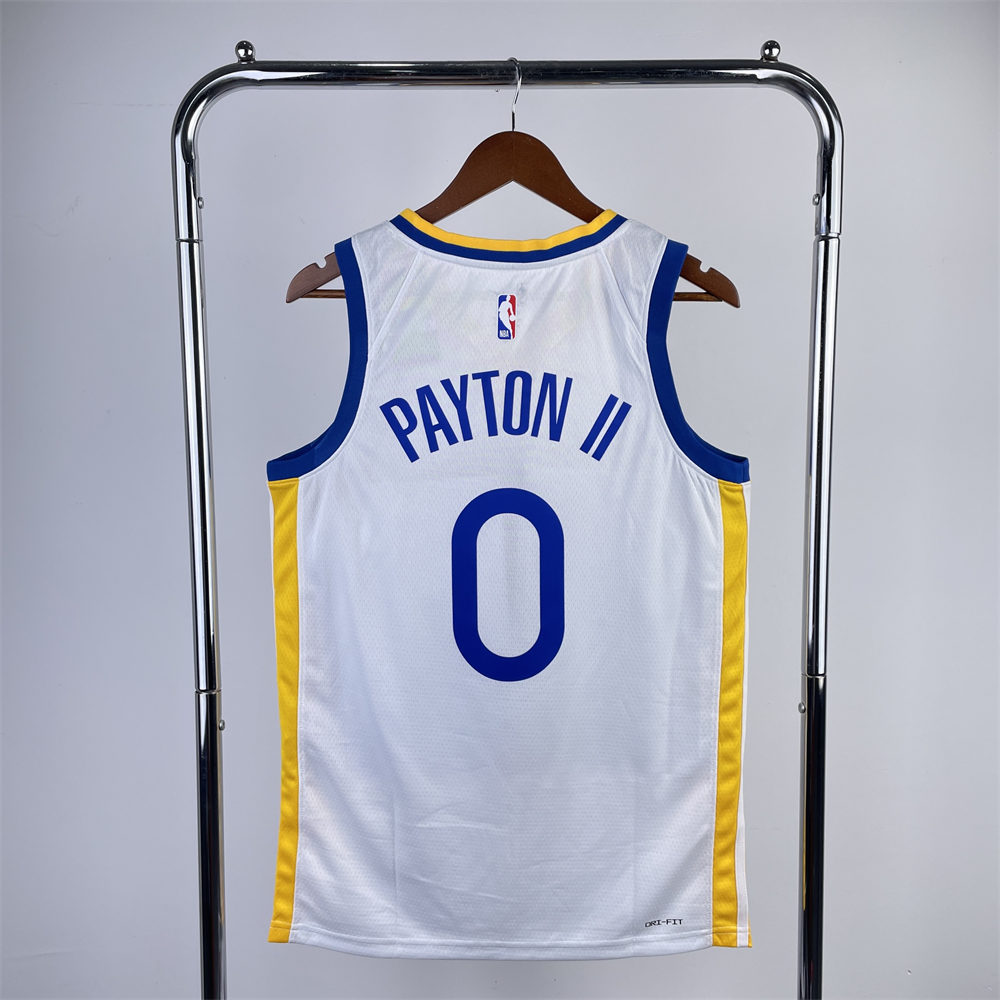 NBA Golden State Warriors 2023 V-Neck White Jersey PAYTON Ⅱ#0 S-XXL