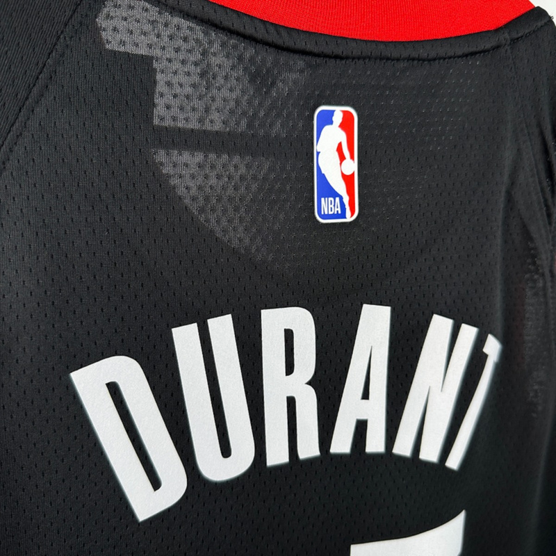 NBA Houston Rockets 2024 V-Neck Balck Jersey DURANT#35 S-XXL