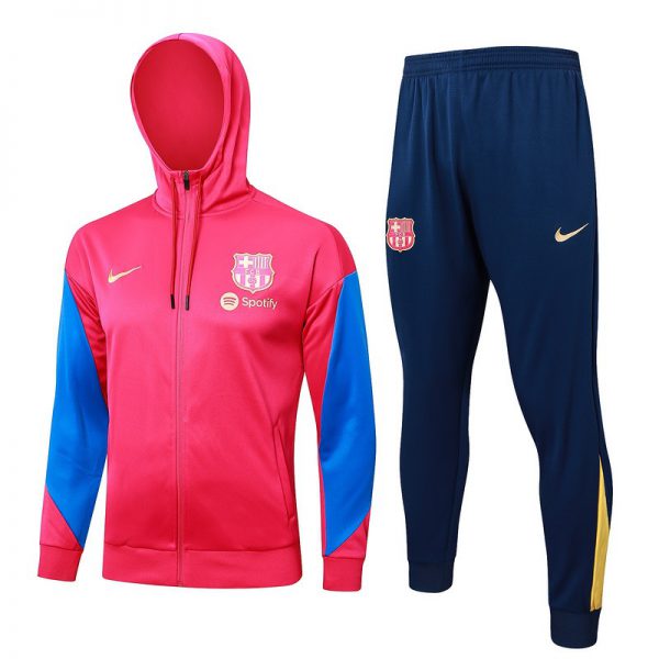 2024 Barcelona Red Hoodie Jacket Kit Set Football Team Shirt Sports Fashion