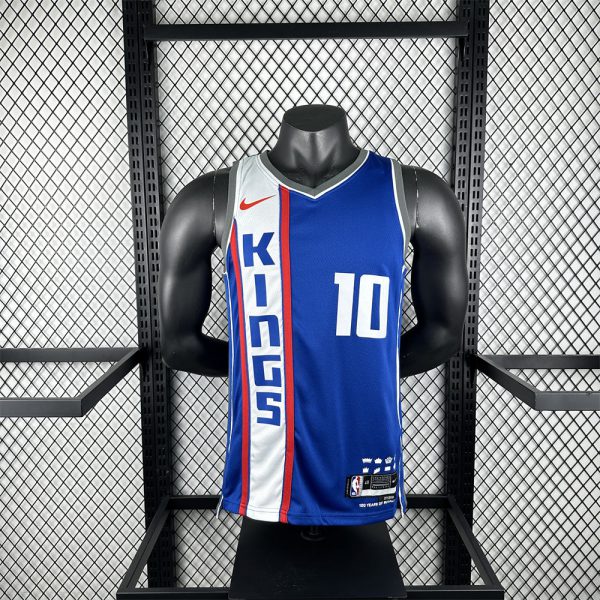 NBA Scaramento Kings 2024 V-Neck City Edition Blue jersey DeROZAN#10 S-XXL