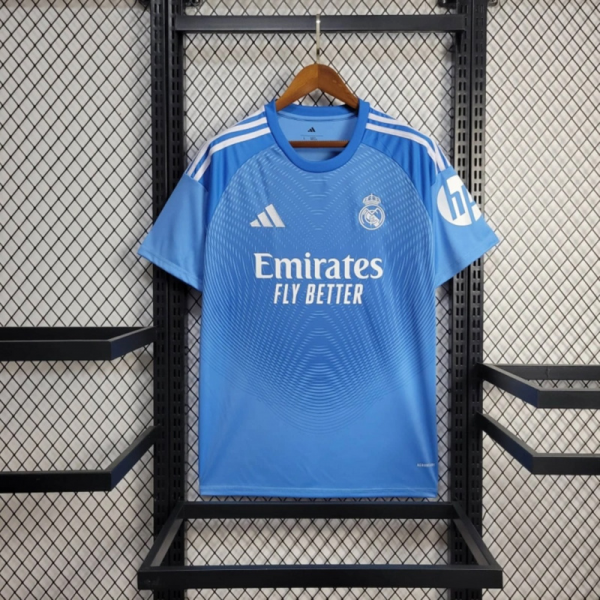 2025/26 Real Madrid Goalkeeper Blue Jersey Fan Version