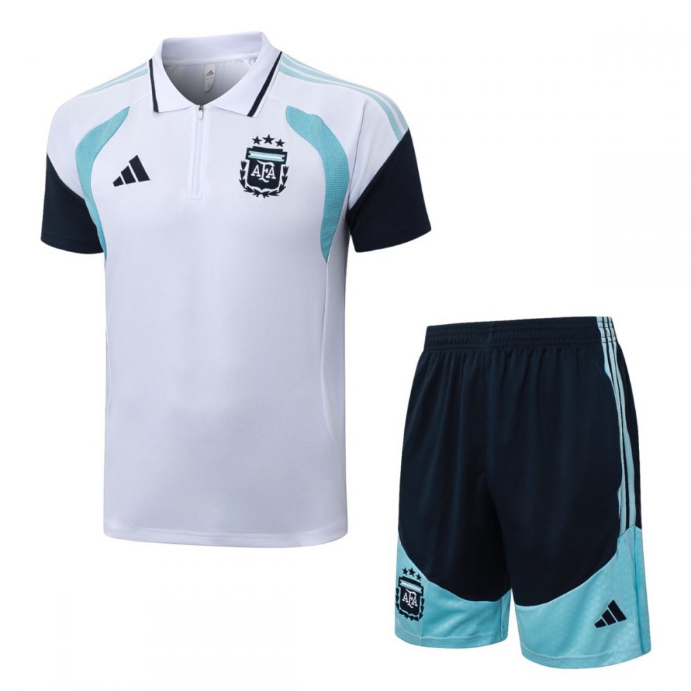 2026 Argentina White Training Set Shirt and Shorts