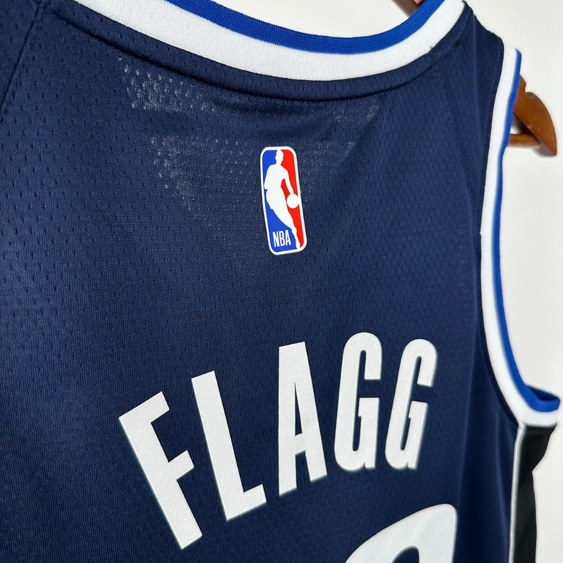 NBA Dallas Mavericks V-Neck Royal Blue Jersey FLAGG#32 S-XXL