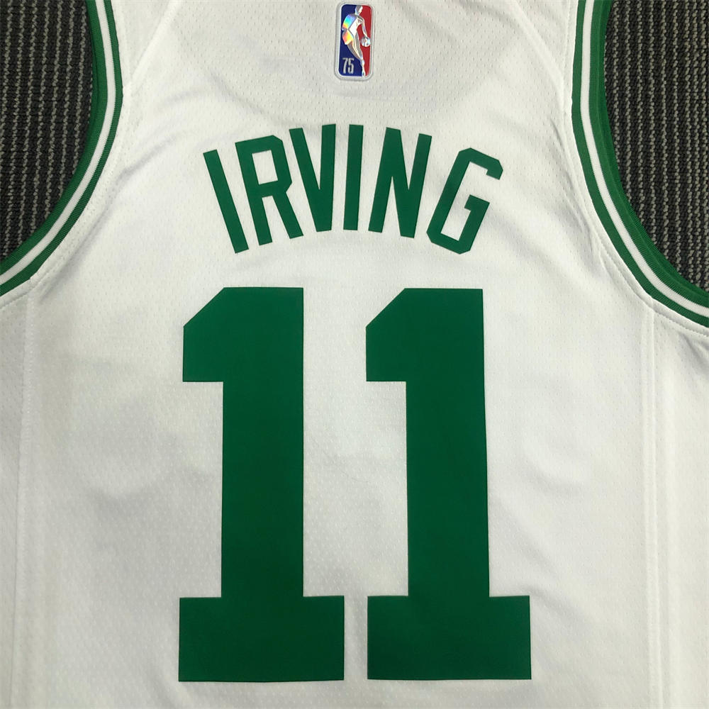 NBA Boston Celtics Round Neck 75th anniversary White Jersey IRVING#11 S-XXL