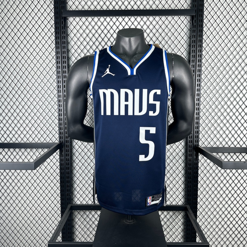 NBA Dallas Mavericks V-Neck Royal Blue Jersey RUSSELL#5 S-XXL