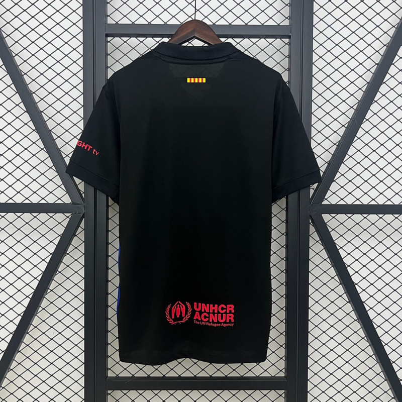 Travis Scott X Fc Barcelona 2024/25 Match Away Cactus Jack Jersey Black Fan version
