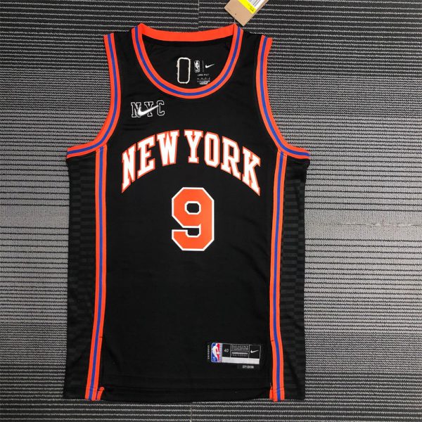 NBA New York Knicks Round Neck Black 75th Anniversary jersey BARRETT#9 S-XXL