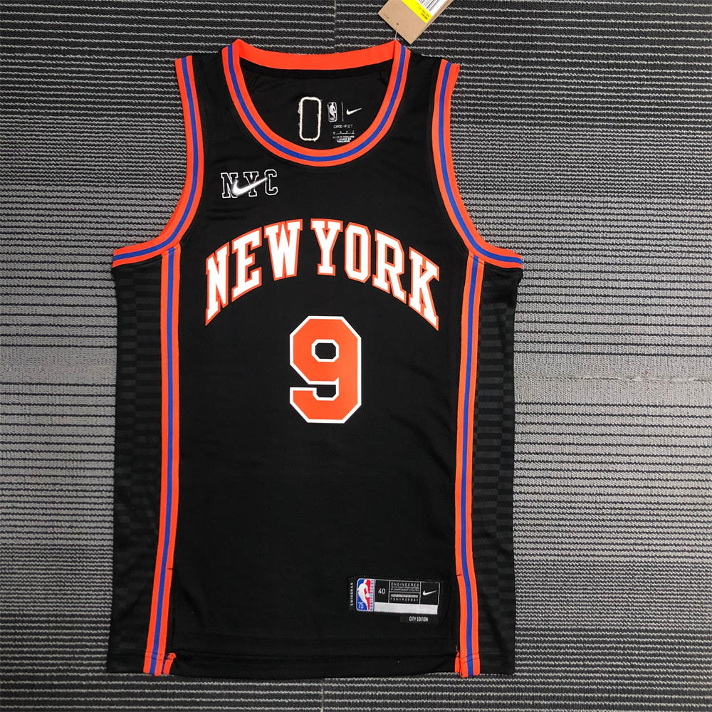 NBA New York Knicks Round Neck Black 75th Anniversary jersey BARRETT#9 S-XXL