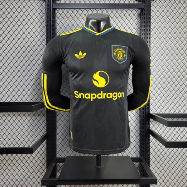 2025/26 Manchester United Second Away Long Sleeve Jersey Player Version
