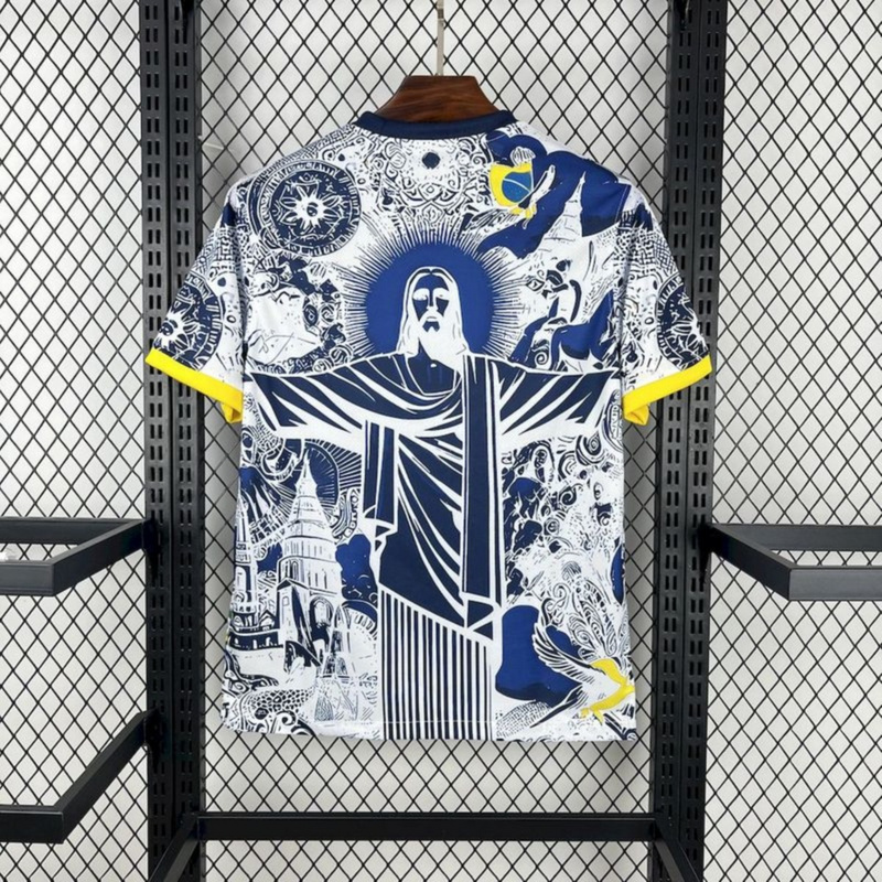 2025/26 Brazil Special Edition Blue and white  jersey Fan Version