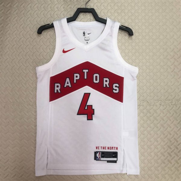 NBA Toronto Raptors V-Neck White Jersey BARNES#4 S-XXL