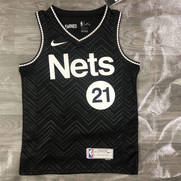 NBA Brooklyn Nets V-Neck Black Jersey ALDRIDGE#21 S-XXL