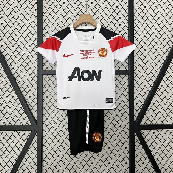 Retro Manchester United 10/11 Champions League away jersey Kid Kits Size 16-28