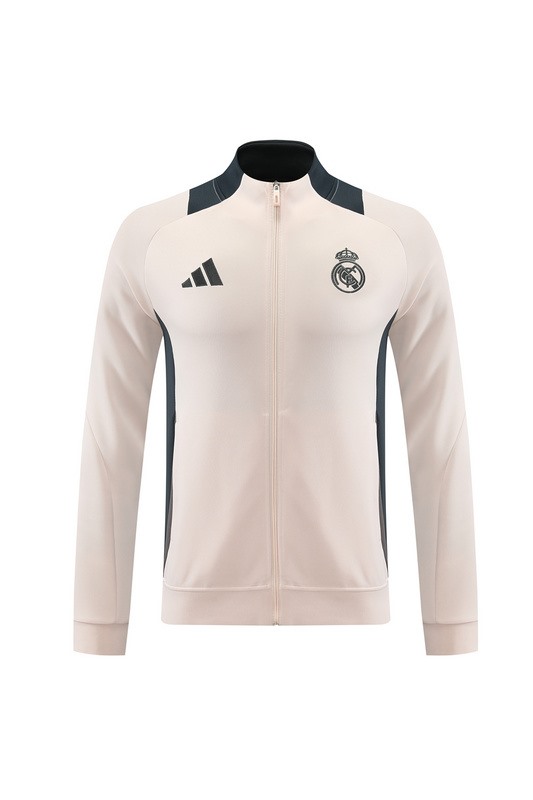 2024 Real Madrid Light Pink Jacket Training Suit Set Football Team Shirt Sports Fashion