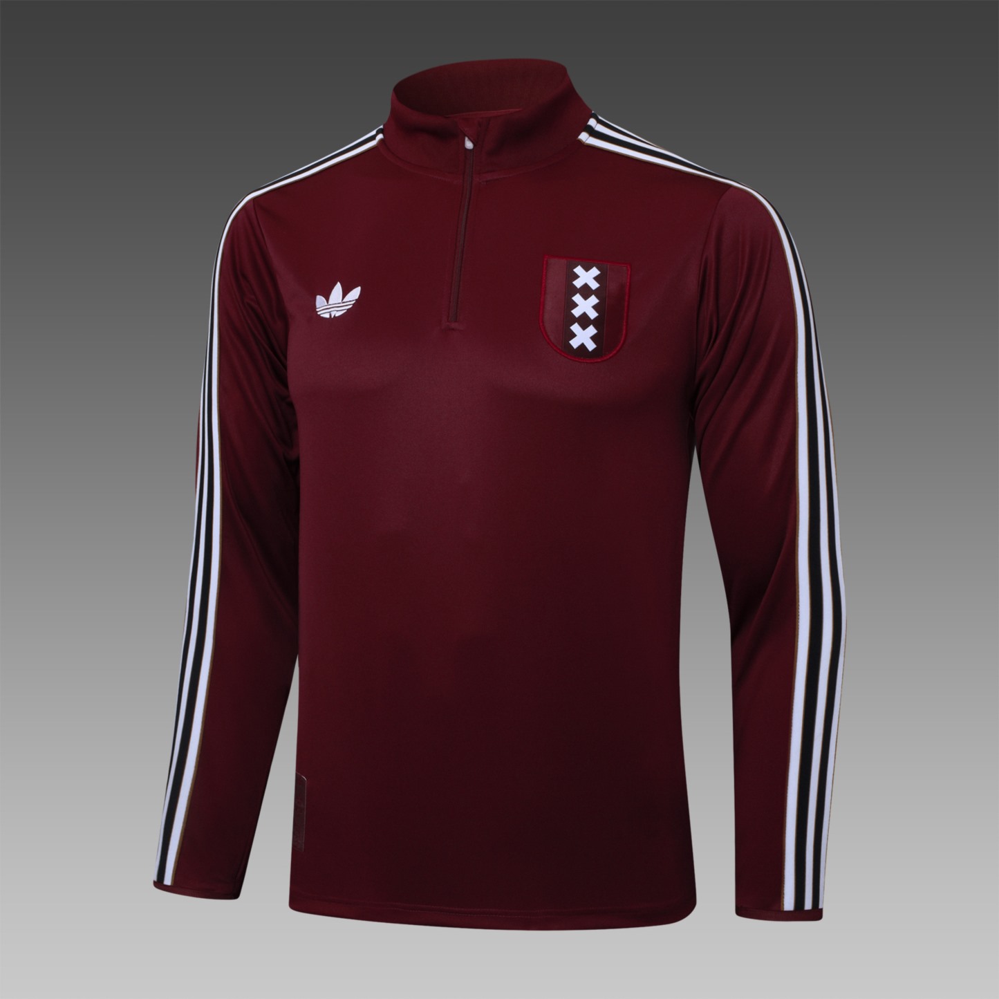 202526 Ajax maroon Long-sleeved half-pull training kit Football team kit