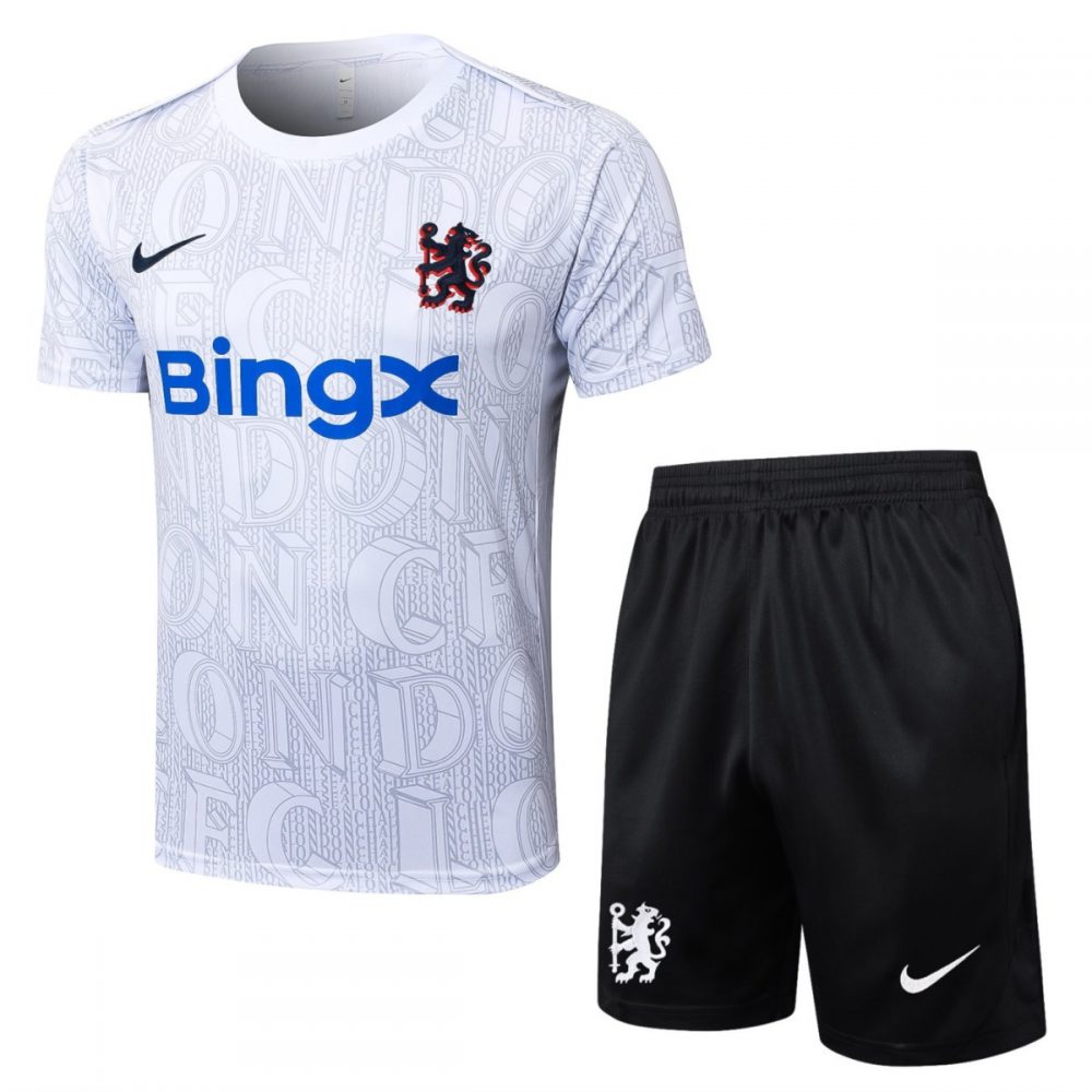 2026 Chelsea White Training Set Shirt and Shorts