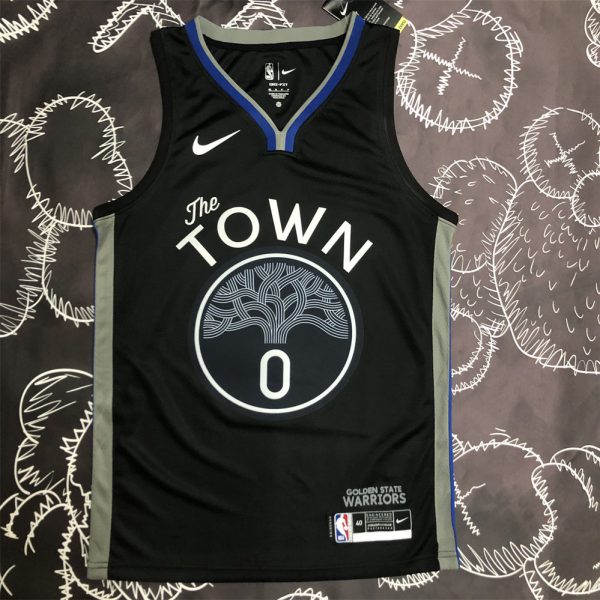 NBA Golden State Warriors V-Neck Black Jersey PAYTON Ⅱ#0 S-XXL